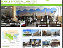 Tablet Screenshot of hotelsincentralasia.com